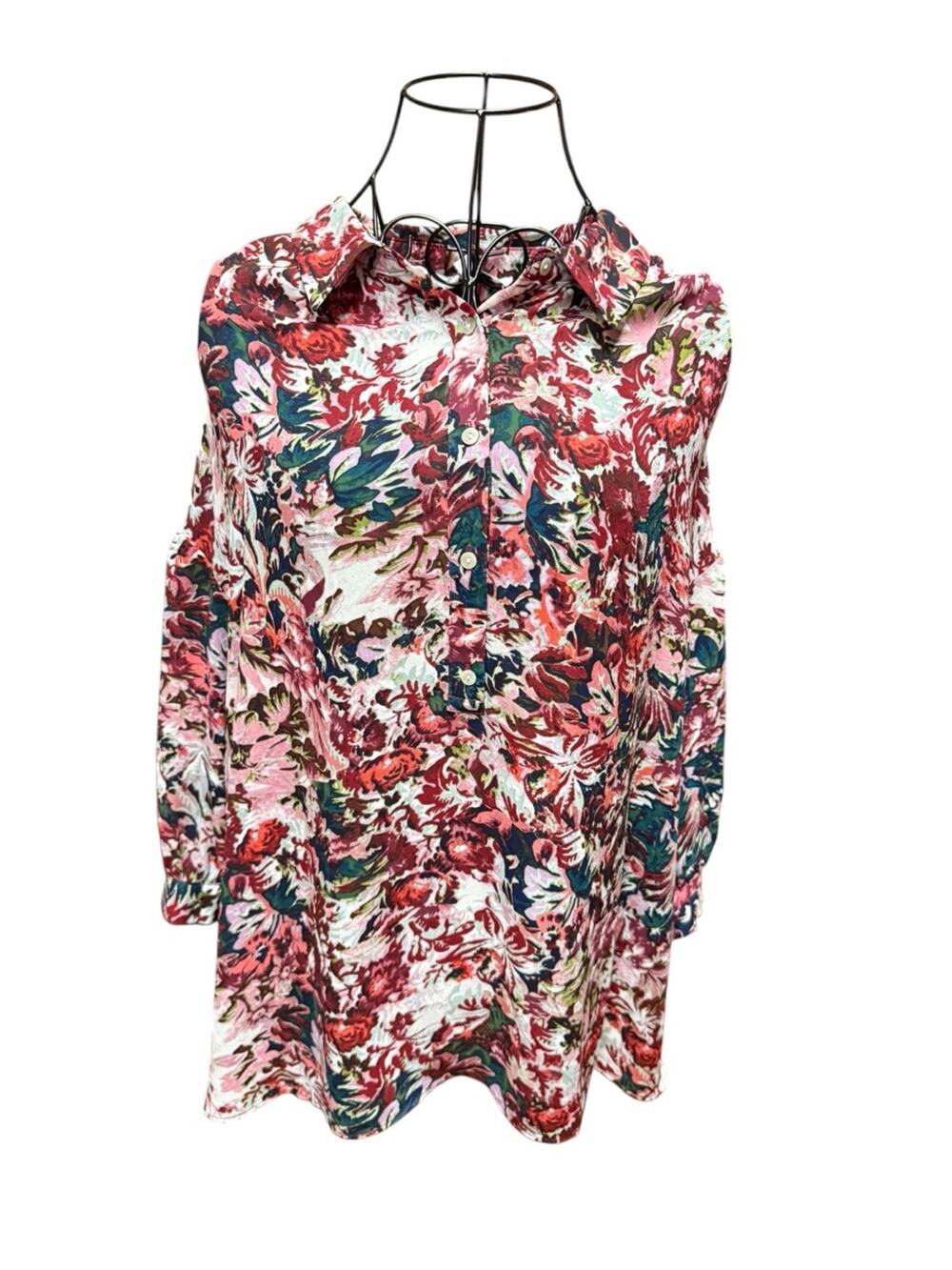 Rose & Olive Red Multi Floral Tunic 1X